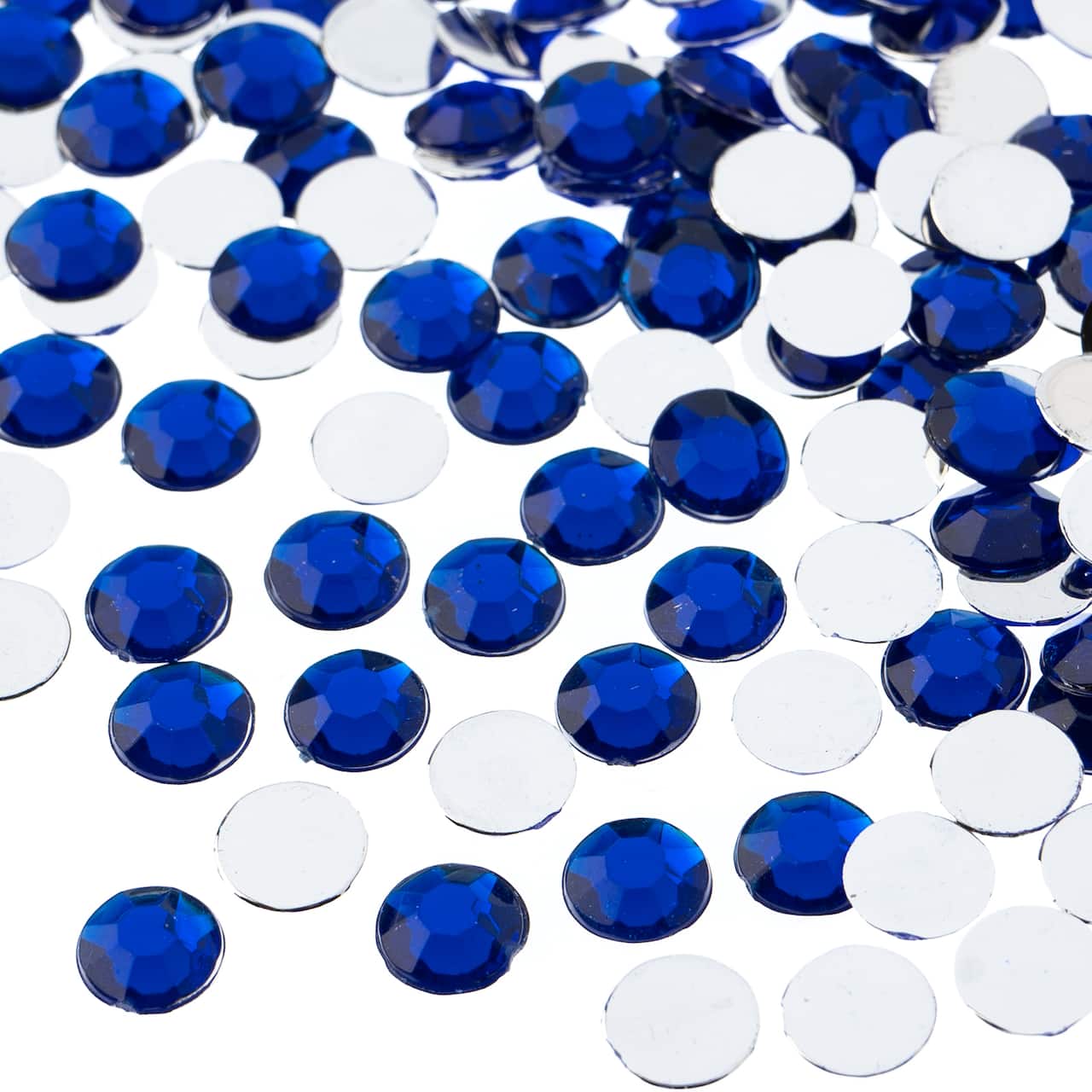 John Bead 8mm Acrylic Round Flat Back Rhinestones, 1,000ct.